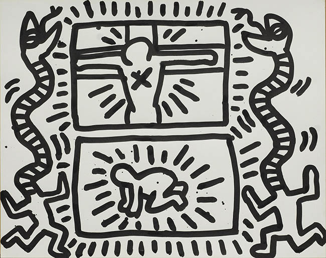 Keith Haring, Self-Portrait with Rust